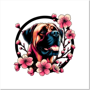 Perro de Presa Canario's Spring Cherry Blossoms Bloom Posters and Art